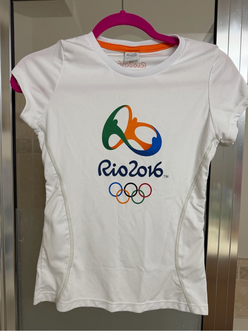 Rio 2016 Olympic Logo White Performance Tee women’s small official